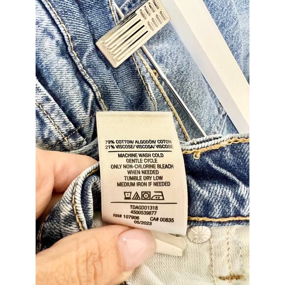 Hudson Rosie High Rise Ripped Wide Leg Jeans Golden Destructed Women's Size 27 - Picture 5 of 5